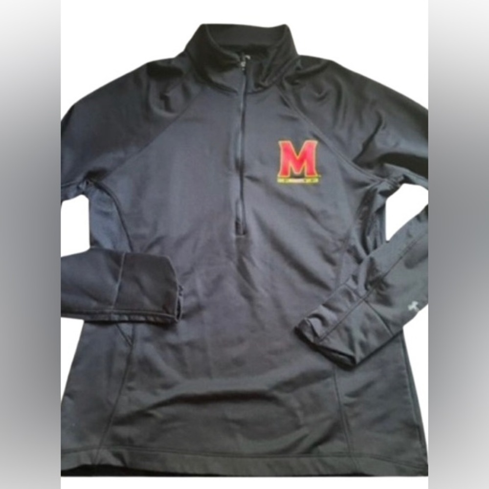 Under Armour Women's NCAA Maryland Terrapins UMD Terps Quarter Zip Pullover L - Picture 6 of 11